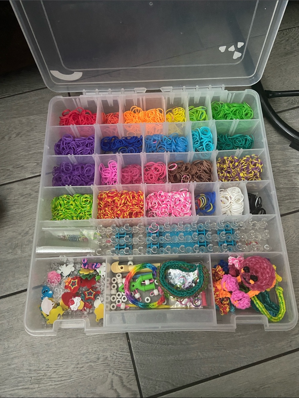 Assorted Rainbow Loom Style Rubber Bands Kit for Kids - Multicolor